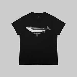 Idee regalo T-Shirt Otto d'Ambra x Feltrinelli -  Balena Dirigibile / Connection - tg. S - nera otto d'ambra x Feltrinelli