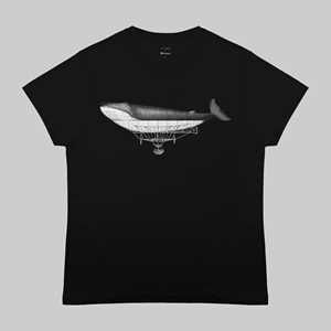 Idee regalo T-Shirt Otto d'Ambra x Feltrinelli -  Balena Dirigibile / Connection - tg. L - nera otto d'ambra x Feltrinelli