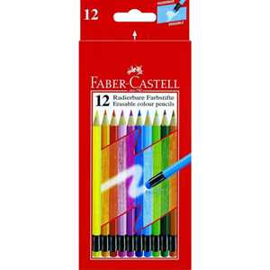 Cartoleria Astuccio cartone da 12 matite colorate cancellabili Faber-Castell