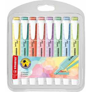 Cartoleria Evidenziatore - STABILO swing cool Pastel - Astuccio da 8 - Colori assortiti Stabilo