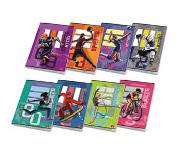 Cartoleria Quaderno Pigna Maxi Sports Myths 42 fogli. Quadretti da 10 mm senza margine, 1ª elementare Pigna