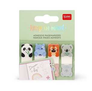 Idee regalo Legami - Segnapagina Adesivi Keep in Mind, 80 Segnapagina Adesivi (20 x 4), Tema Cute Animals, 7 x 5.5 cm Legami