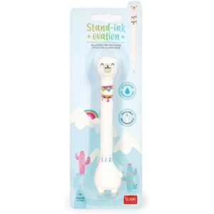 Cartoleria Legami Penna a Sfera Llama con Base - Stand-Ink Ovation - Tema Lama - Inchiostro Blu Legami