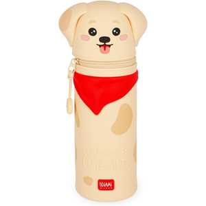 Cartoleria Legami - Kawaii Astuccio Scuola 2 in 1 in Morbido Silicone, Golden, Portapenne da Tavolo, Chiusura con Cerniera Legami