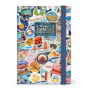 Cartoleria Agenda 16 mesi 2027 giornaliera fotografica Legami Medium Travel Stickers Legami