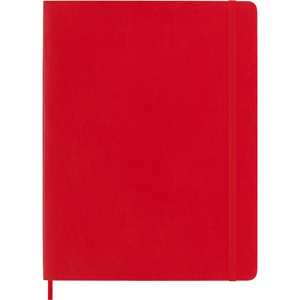 Cartoleria Taccuino Moleskine XL a righe copertina morbida rosso. Scarlet Red Moleskine