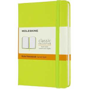 Cartoleria Taccuino Moleskine a righe Pocket copertina rigida Lemon. Verde Moleskine