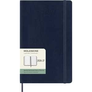 Cartoleria Agenda Moleskine 18 mesi settimanale notebook large blu morbida Moleskine